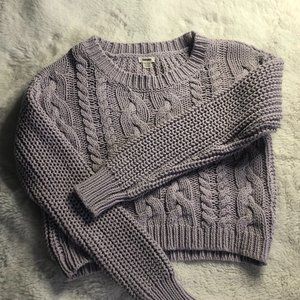 Cropped lilac sweater from GARAGE